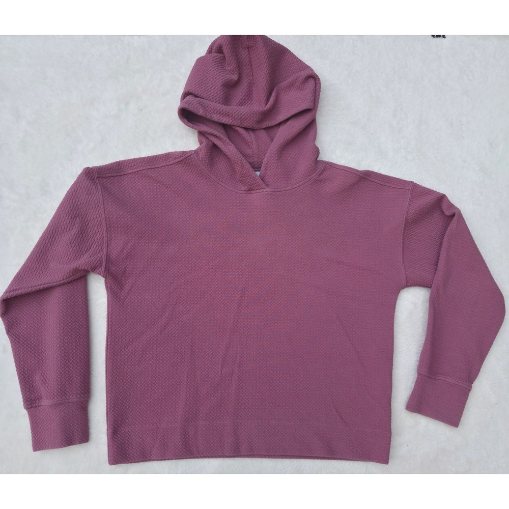 7 Diamonds Women Restoration Textured Hoodie Medium Mauve Pink Orchid